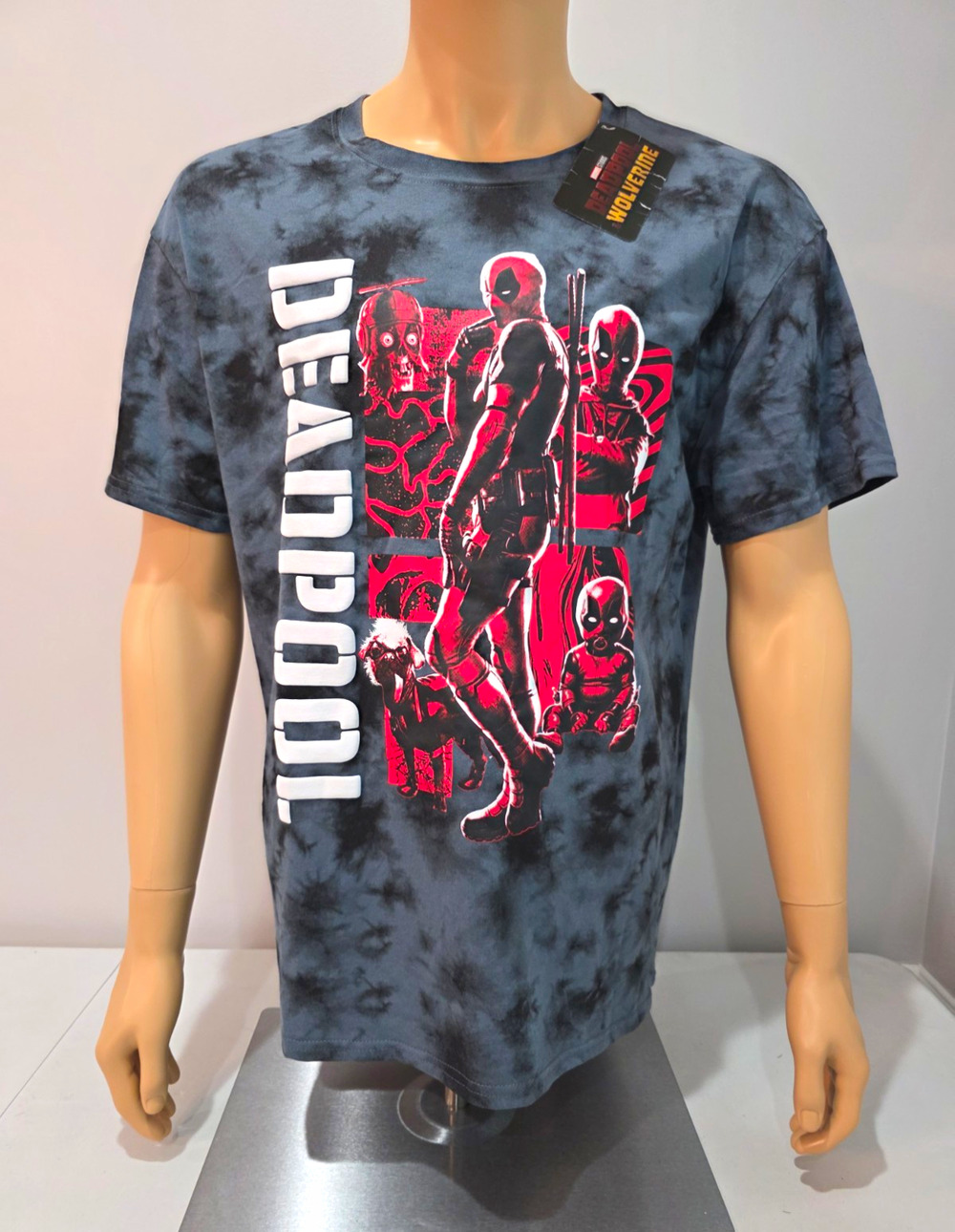 Deadpool & Wolverine Marvel Mens Large T Shirt Tie Dye Graphic New With Tags